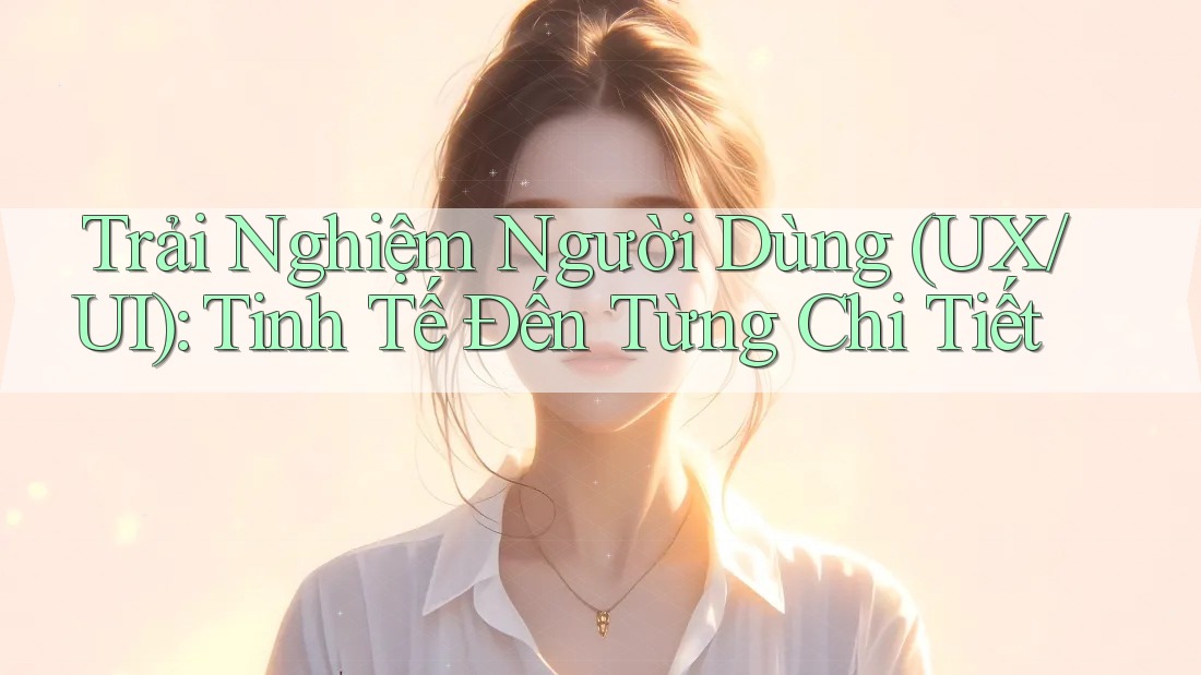 Trải Nghiệm Người Dùng (UX/UI): Tinh Tế Đến Từng Chi Tiết Trải Nghiệm Người Dùng (UX/UI): Tinh Tế Đến Từng Chi Tiết