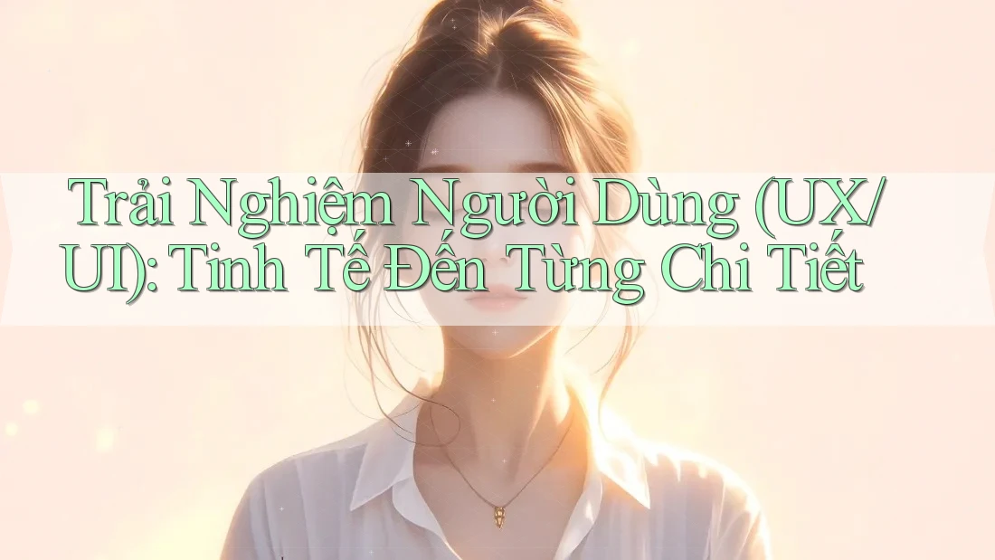 Trải Nghiệm Người Dùng (UX/UI): Tinh Tế Đến Từng Chi Tiết Trải Nghiệm Người Dùng (UX/UI): Tinh Tế Đến Từng Chi Tiết